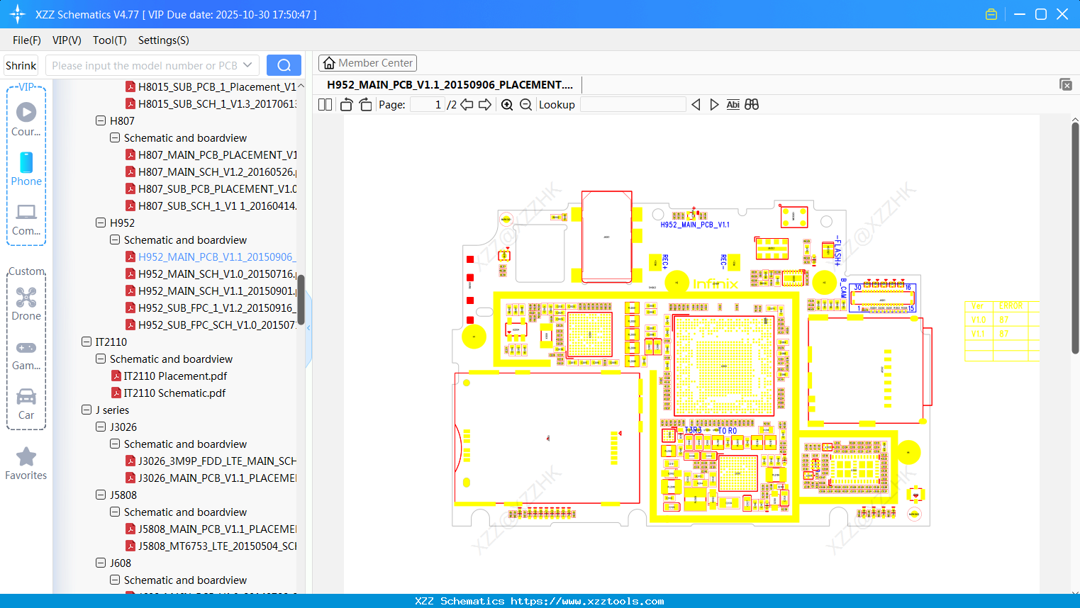 Infinix H952_MAIN_PCB_V1.1_20150906_PLACEMENT